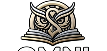 Omni School owl and book emblem